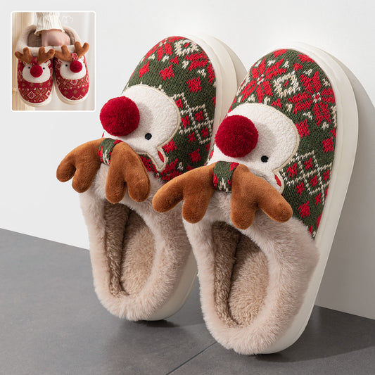 Weihnachtliche Rentier-Hausschuhe – Kuschelig & festlich | Slip&Smile